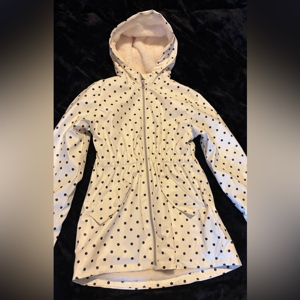 Polka Dot Kids Fleece Windproof Waterproof Jacket